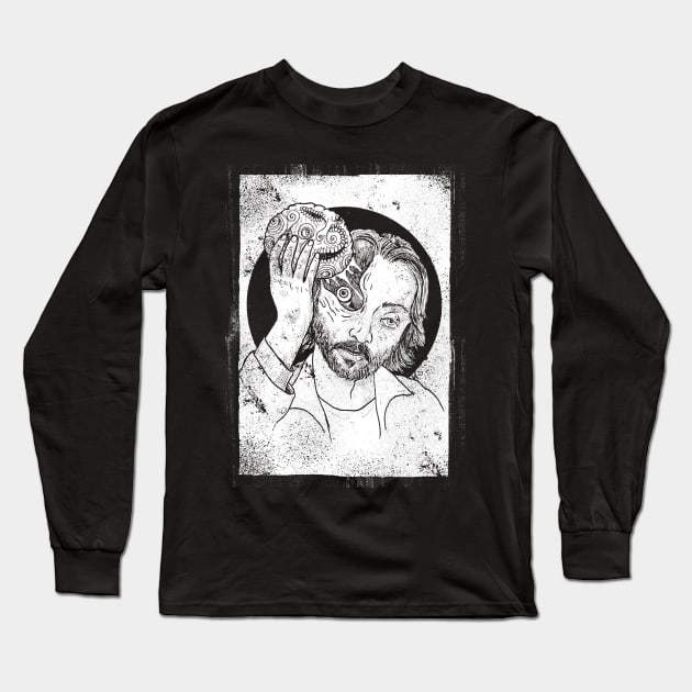 Is This Thing Cursed? (White print) Long Sleeve T-Shirt by Bloody Savage